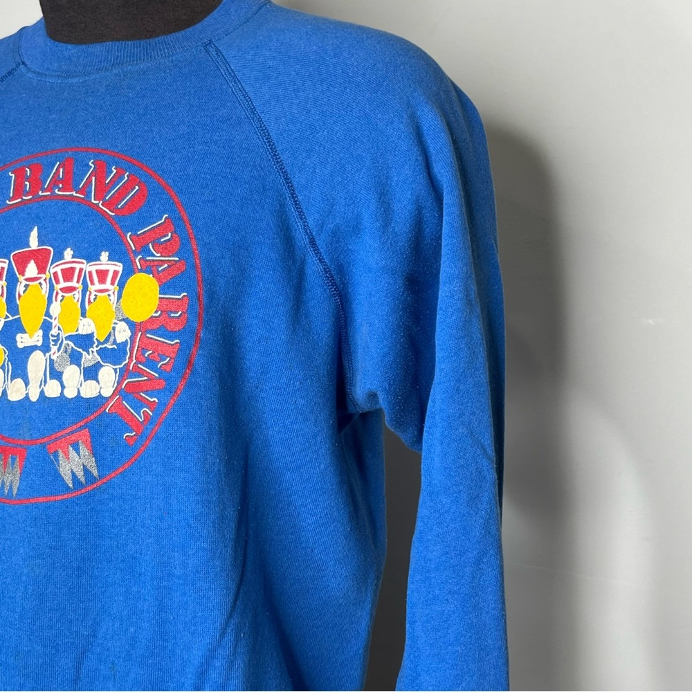 Vtg University of Kansas KU Jayhawks Band Parent Pullover Sweatshirt Crewneck L - Picture 3 of 12